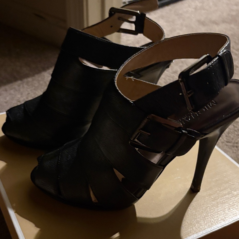 MICHAEL Michael Kors Black Strappy Heels Kincade sandal